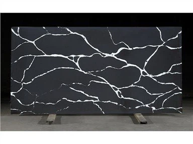 Black Calacatta Quartz Countertop Slab