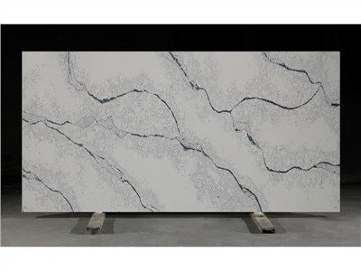 Marble Look Quartz Stone Slab for Kitchen Countertops