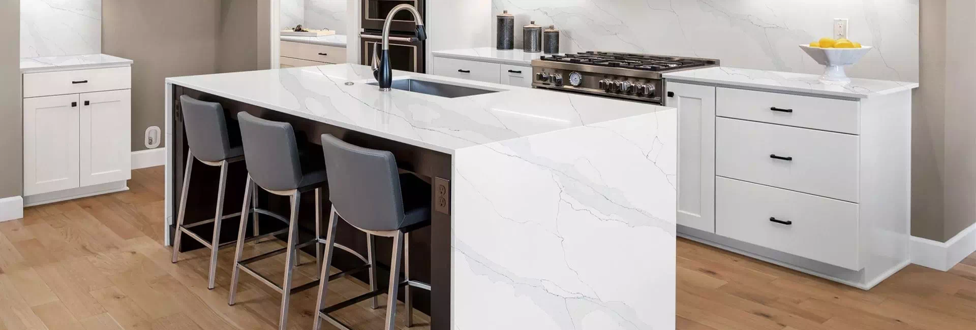 engineered quartz stone kitchen countertop renderings