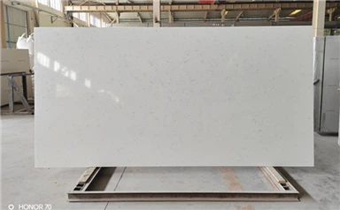 White With Tiny Line Carrara Quartz Slab